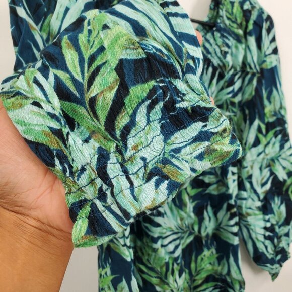 J Jill Off Shoulder Tropical Print Long Sleeve Blouse Top Women Size 2X Plus NWT - Picture 3 of 13